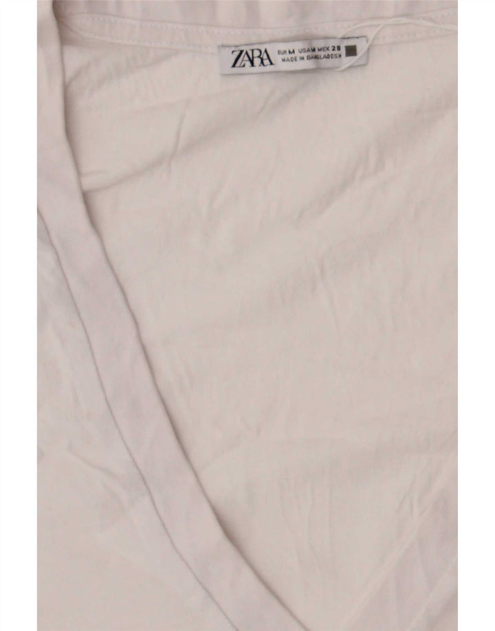 Zara Γυναικείο T-Shirt Top UK 14 Medium White