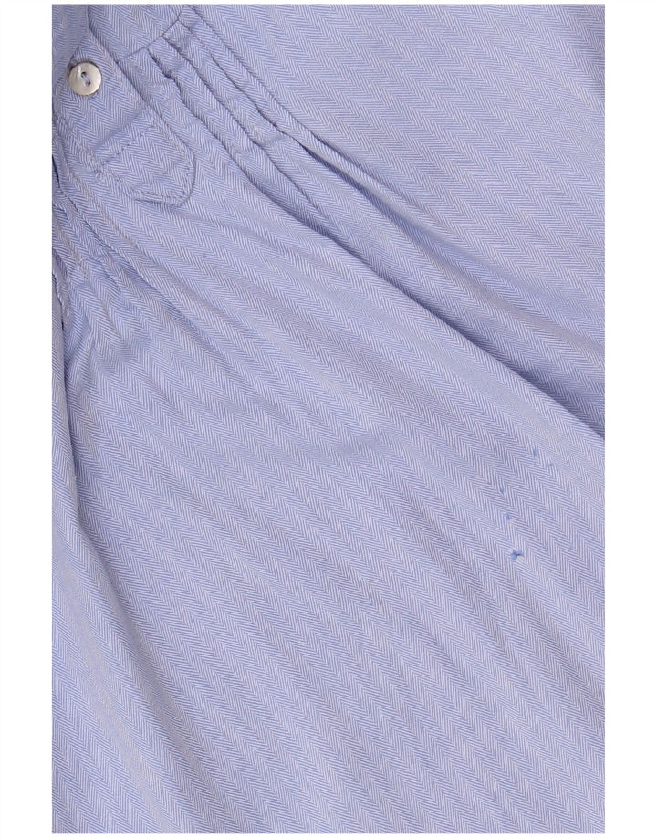 Zara Γυναικείο πουλόβερ πουκάμισο UK 10 Small Blue από βαμβακερό ψαροκόκκαλο