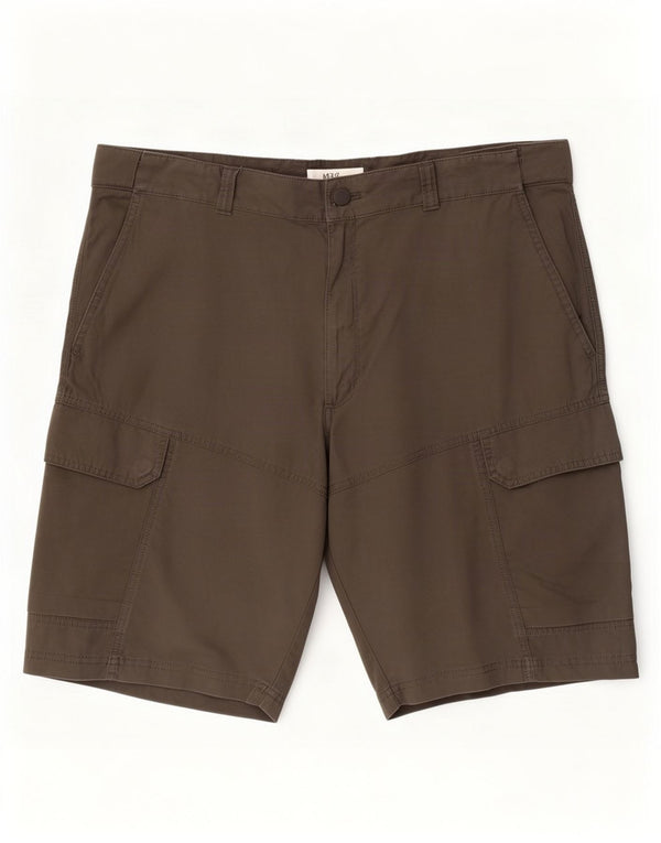 Ανδρικό σορτς Cargo Marks & Spencer W40 XL Χακί βαμβακερό
