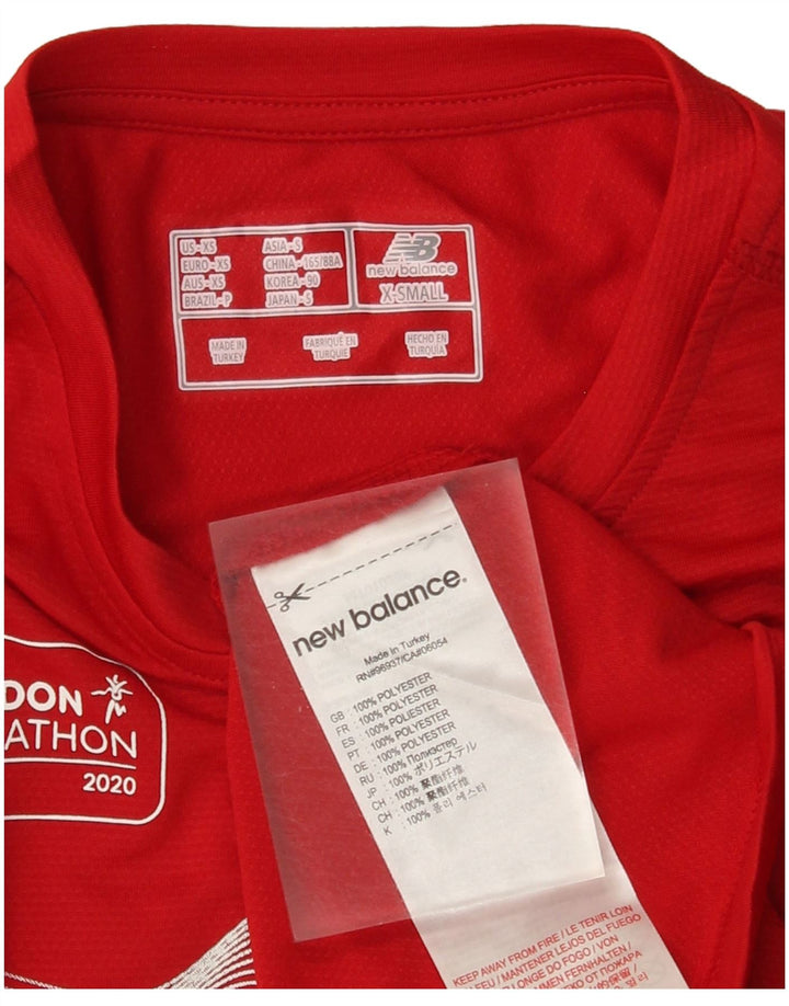 Ανδρικό γραφικό T-Shirt New Balance Top XS Red Polyester