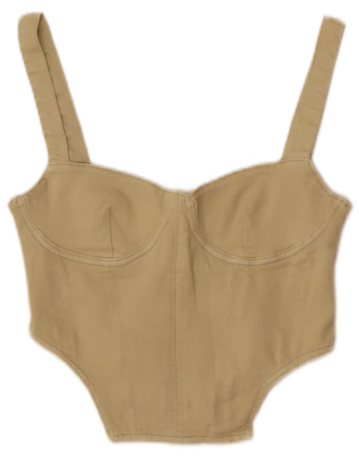 Zara Γυναικείο Κορσέ Τοπ UK 8 Small Green