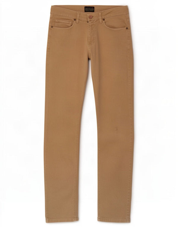 Zara Ανδρικό Slim Fit Casual Παντελόνι EU 42 Large W32 L33 Beige βαμβακερό