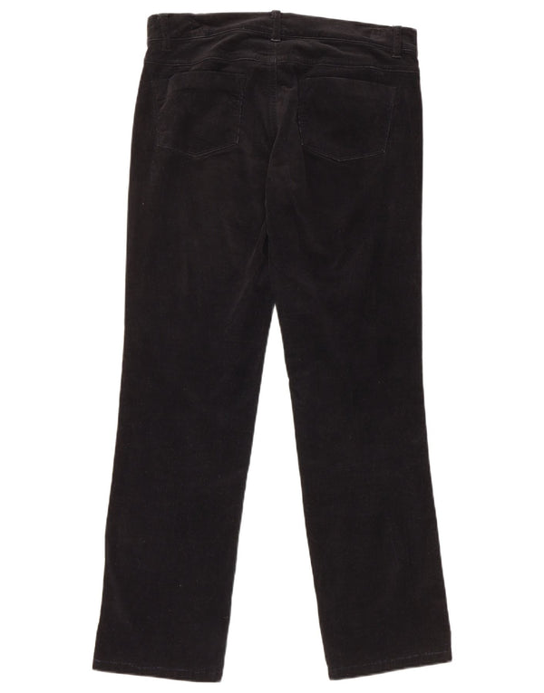 Γυναικείο ίσιο κοτλέ παντελόνι Benetton IT 42 Medium W30 L28 Μαύρο