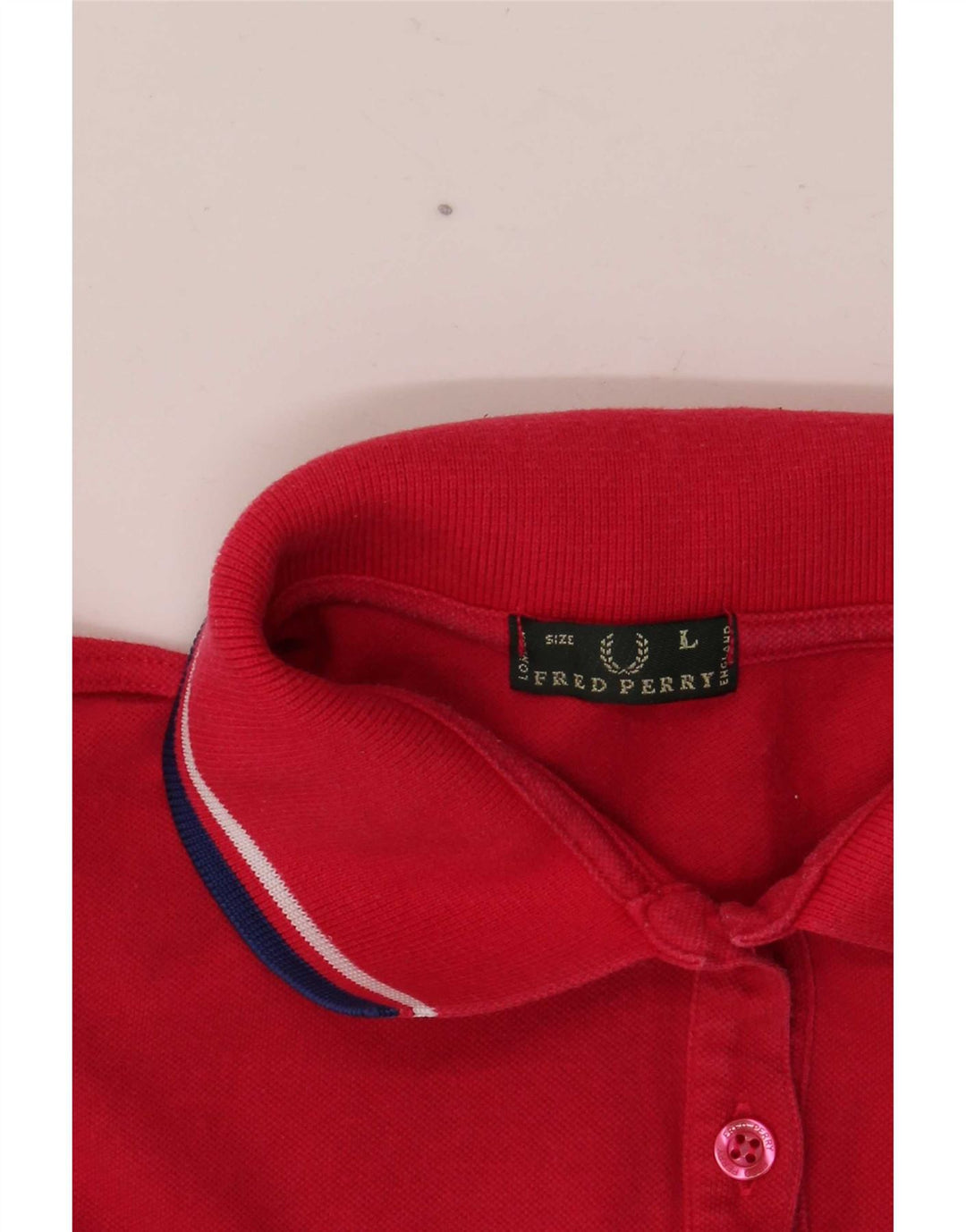 Fred Perry γυναικείο μπλουζάκι πόλο UK 14 μεγάλο κόκκινο