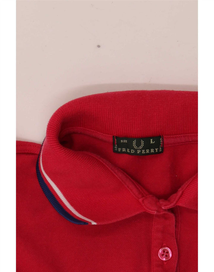 Fred Perry γυναικείο μπλουζάκι πόλο UK 14 μεγάλο κόκκινο