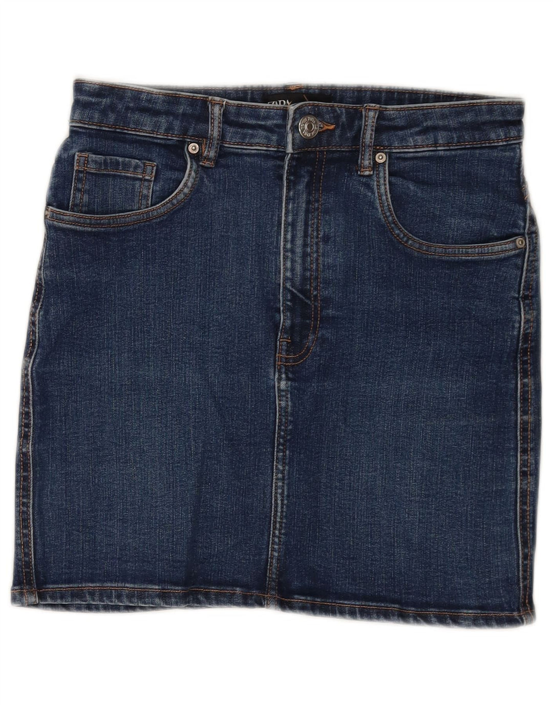 Zara Γυναικεία Μίνι Τζιν Φούστα Μεσαίο W28 Μπλε