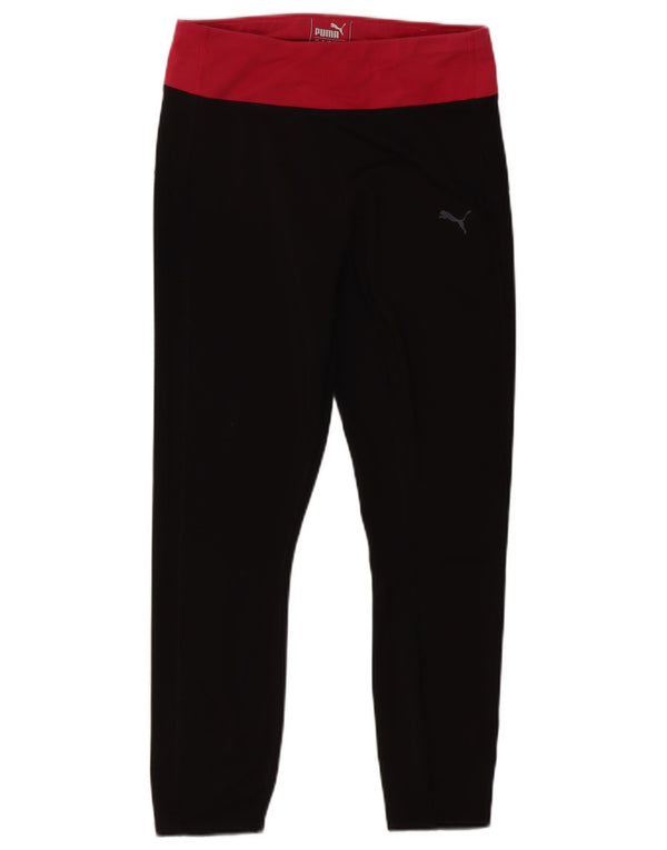 Puma Γυναικείο κολάν Crop UK 8 Small Black Colourblock Πολυεστέρας