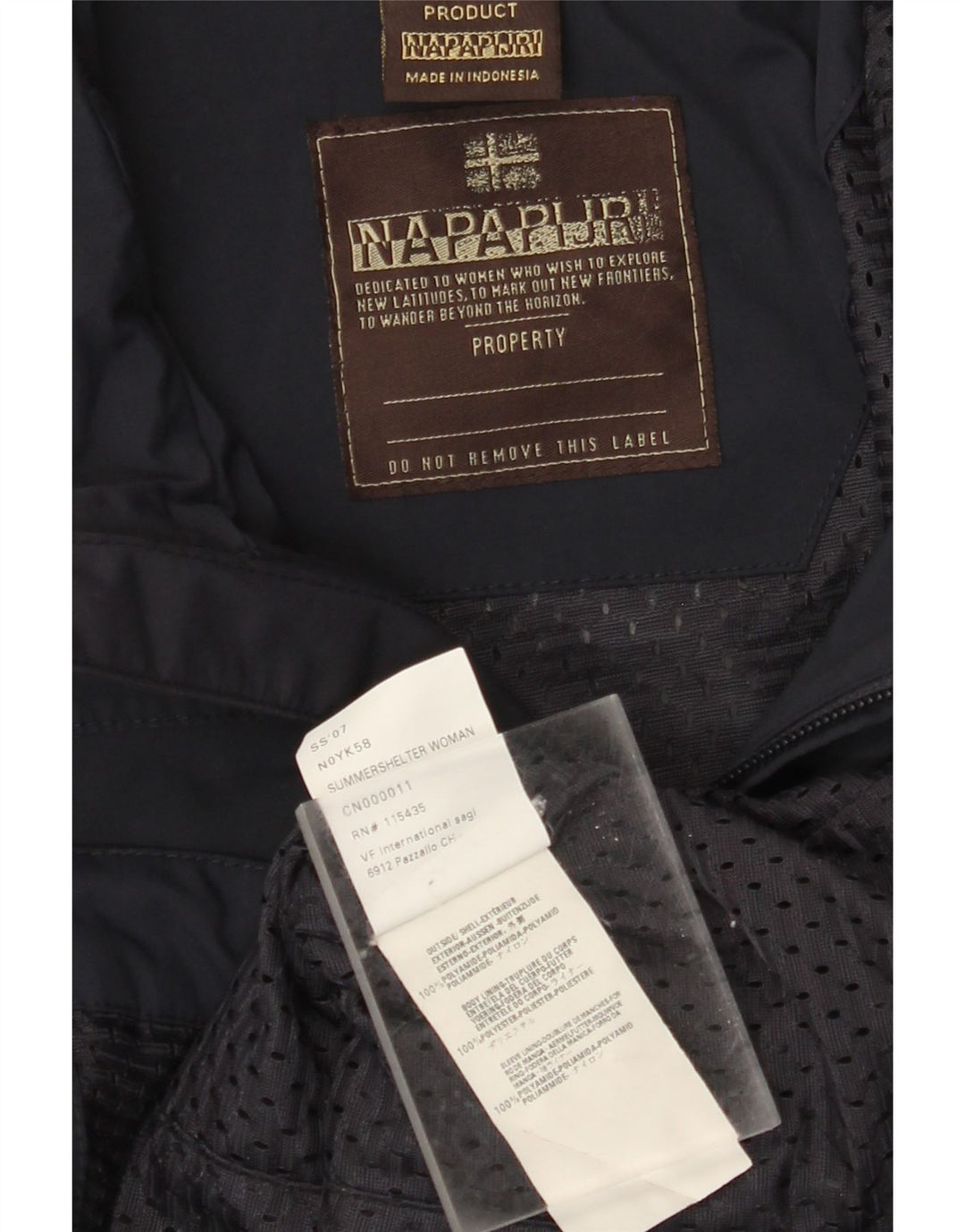 Napapijri Γυναικείο μπουφάν βροχής UK 12 Medium Navy Blue Polyamide