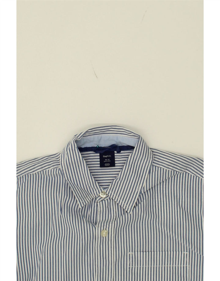GAP Boys Shirt 10-11 Years Blue Striped Cotton Vintage Gap and Second-Hand Gap from Messina Hembry 