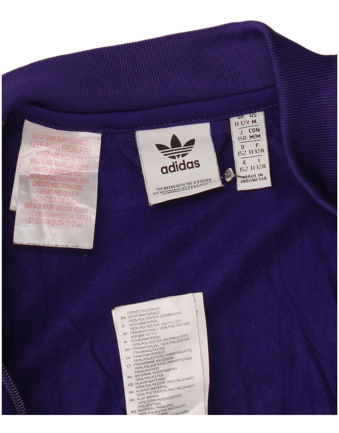 Adidas Boys αθλητική φόρμα Adidas Top Jacket 11-12 Years Purple Polyester