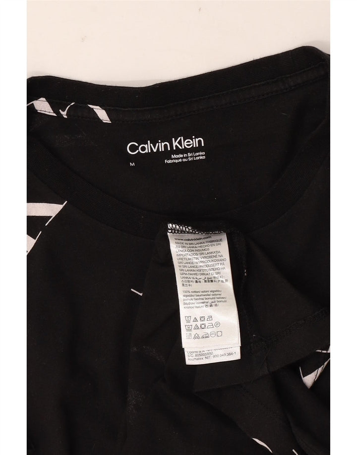 Ανδρικό γραφικό μπλουζάκι Calvin Klein Τοπ μεσαίο μαύρο βαμβακερό