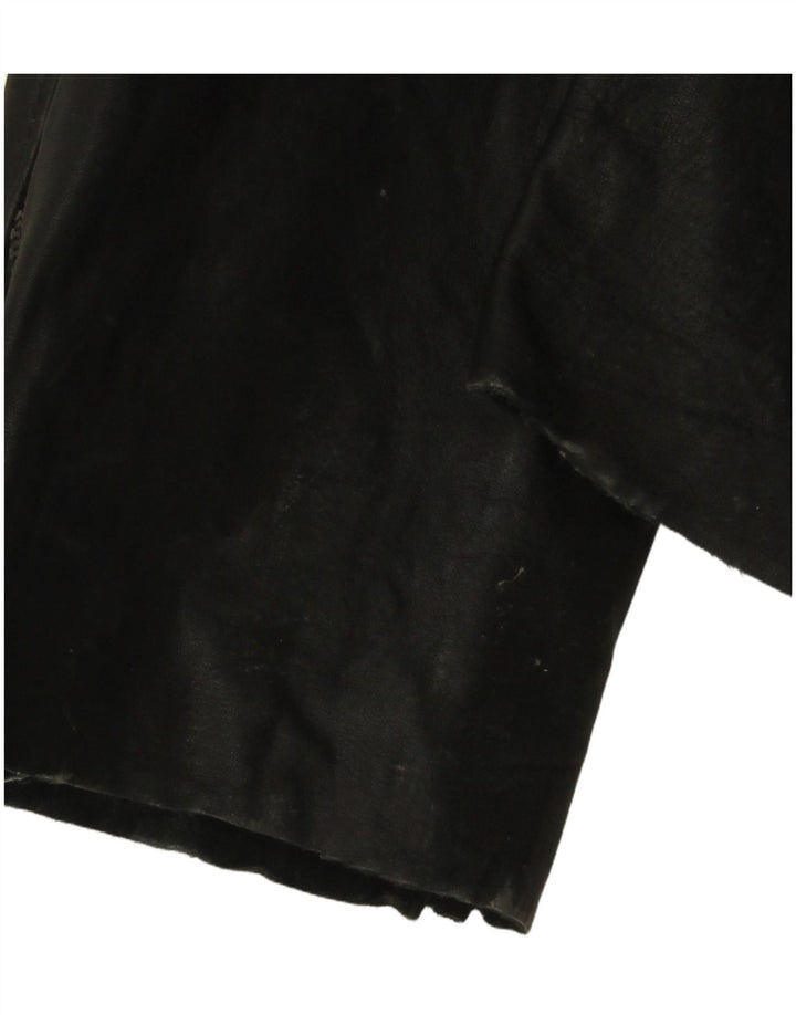 Γυναικεία αμάνικη δερμάτινη φόρμα VINTAGE UK 12 Medium Black Leather