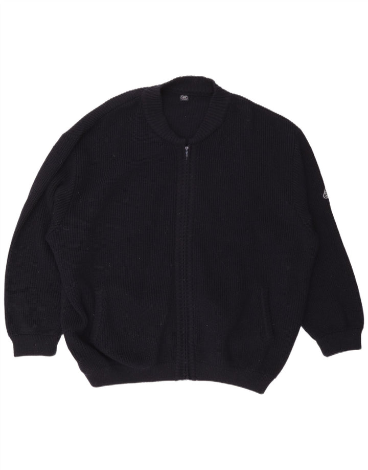 Vintage Ανδρικό πουλόβερ με ζακέτα XL Navy Blue Wool