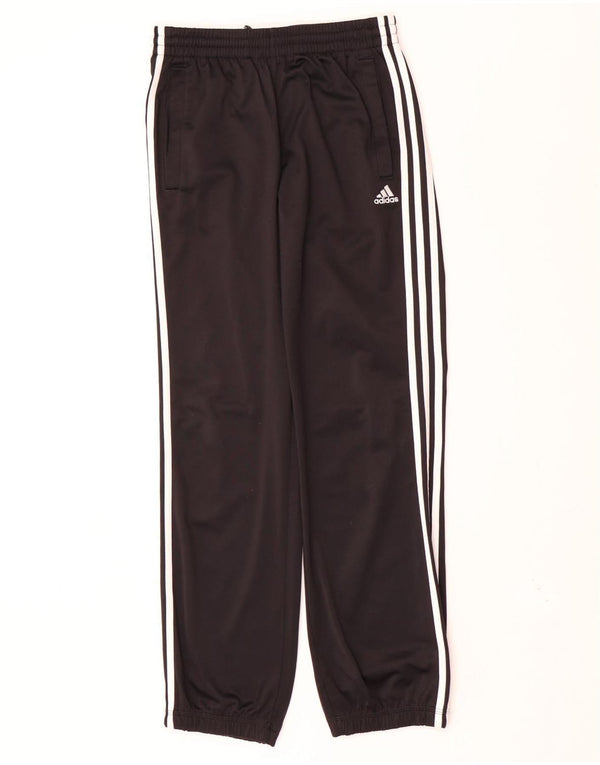 Adidas Boys Tracksuit Trousers Joggers 13-14 Years Black Polyester