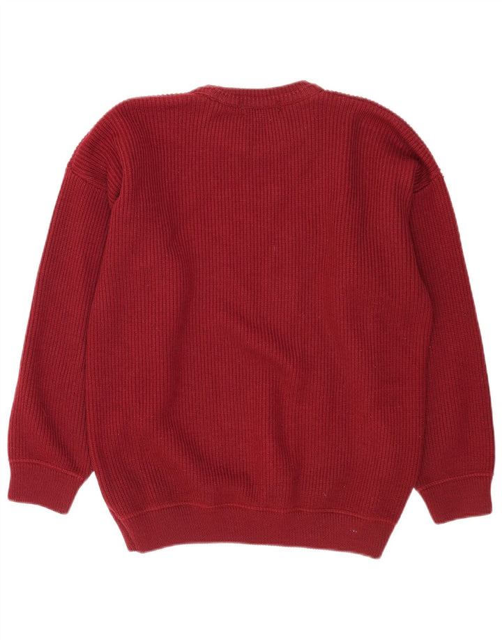 Ανδρικό πουλόβερ Blarney Crew Neck Jumper από μεσαίο μπορντό μαλλί