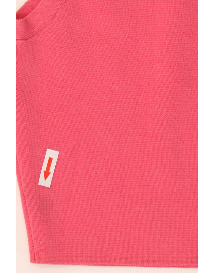 Zara Γυναικείο Crop Vest Top UK 12 Medium Pink