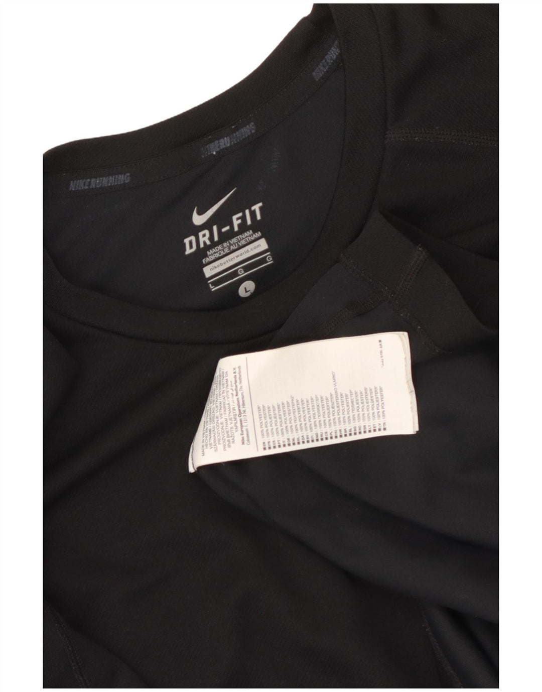 Ανδρικό γραφικό μπλουζάκι Nike Dri Fit, μαύρο πολυεστέρα