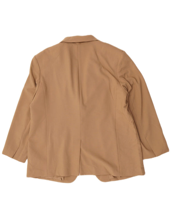 Marks & Spencer Γυναικείο σακάκι σακάκι με 1 κουμπί UK 18 XL Μπεζ πολυεστέρας