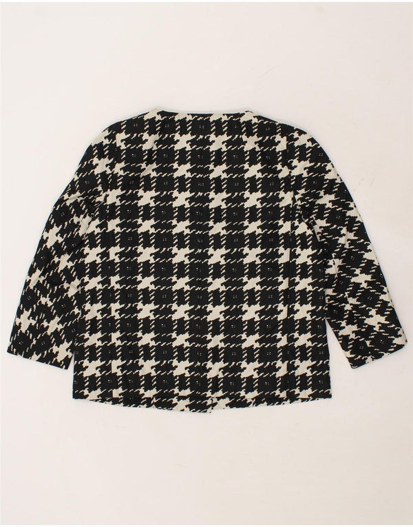 MAX MARA Γυναικείο σακάκι UK 12 Medium Black Check Polyester