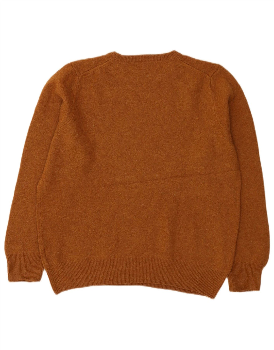 Marks & Spencer Γυναικείο πουλόβερ με λαιμόκοψη UK 14 Large Brown Lambswool