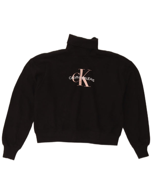 Γυναικεία φούτερ Calvin Klein Jeans Crop Jumper UK 10 Small Black