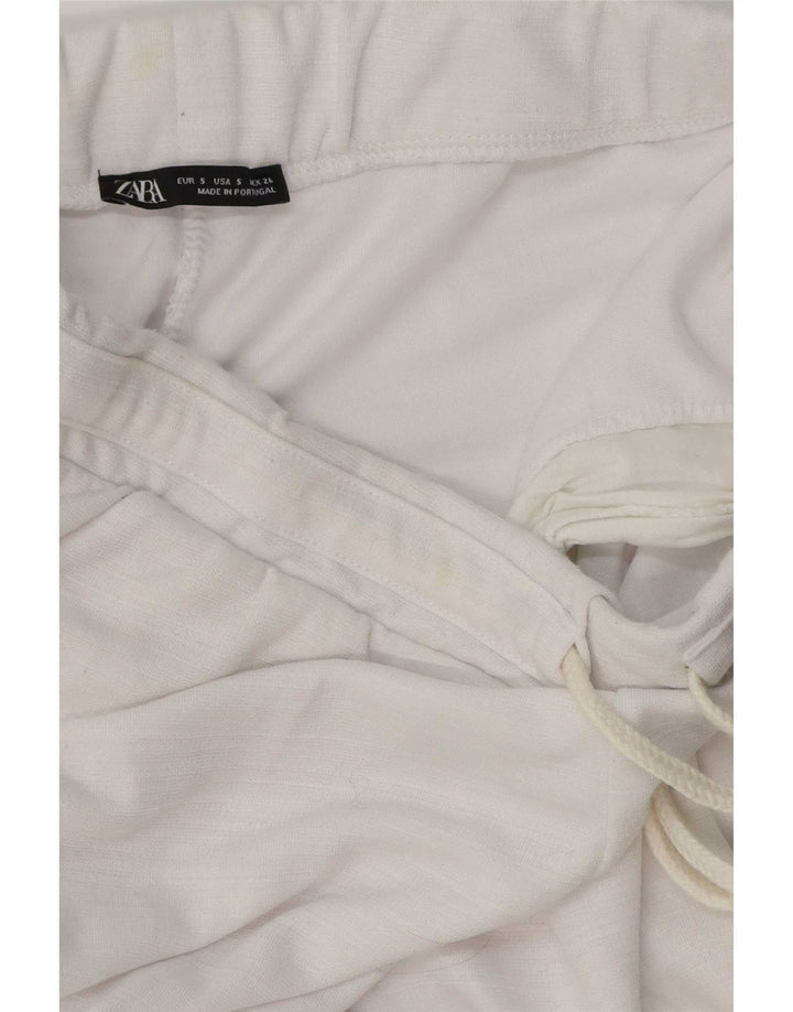 Zara Γυναικεία φόρμα παντελόνι UK 10 Small White