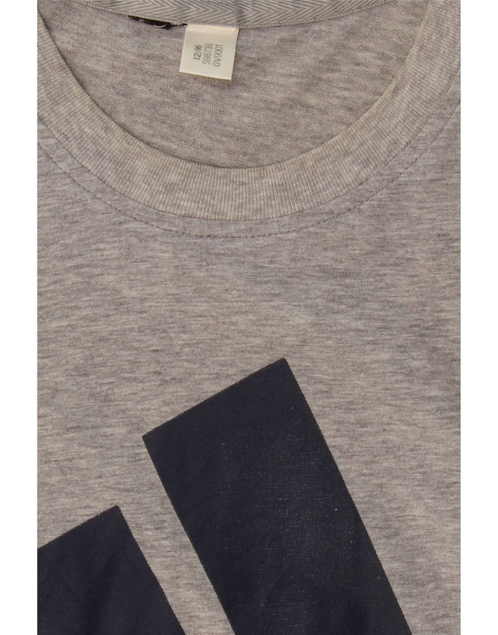 Ανδρικό γραφικό μπλουζάκι ADIDAS Top Large Grey