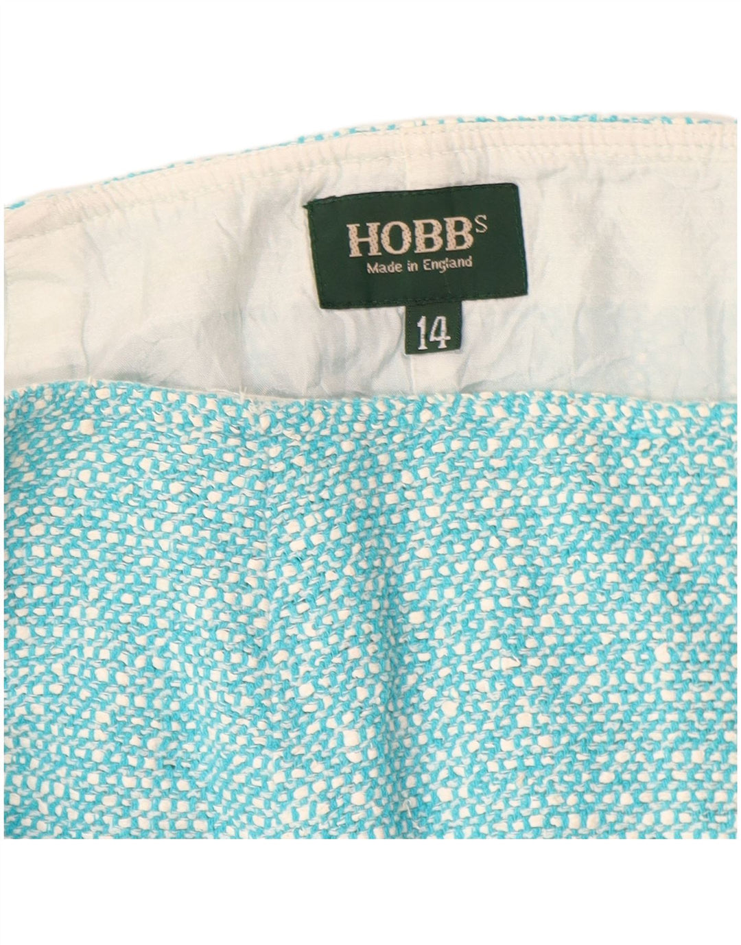 HOBBS Γυναικεία Τρομπέτα Φούστα UK 14 Medium W28 Μπλε βαμβακερή