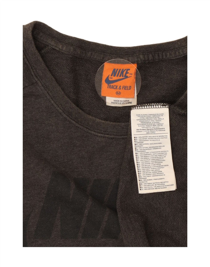 Ανδρικό γραφικό φούτερ Nike, μεσαίο γκρι βαμβακερό