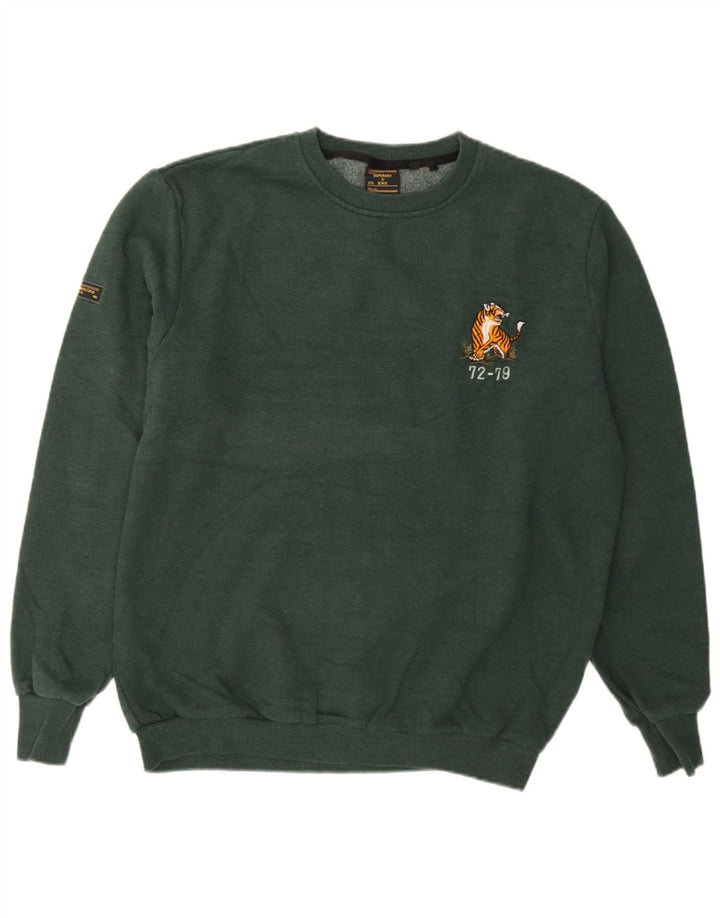 Ανδρικό γραφικό φούτερ Superdry Jumper XL Πράσινο βαμβακερό