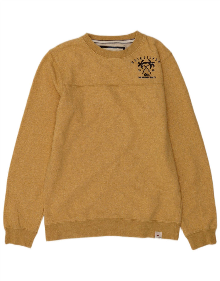 Ανδρικό φούτερ Quiksilver Jumper Μικρό κίτρινο βαμβακερό