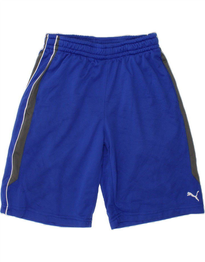 PUMA Boys Sport Shorts 7-8 Years Small Blue Polyester Vintage Puma and Second-Hand Puma from Messina Hembry 
