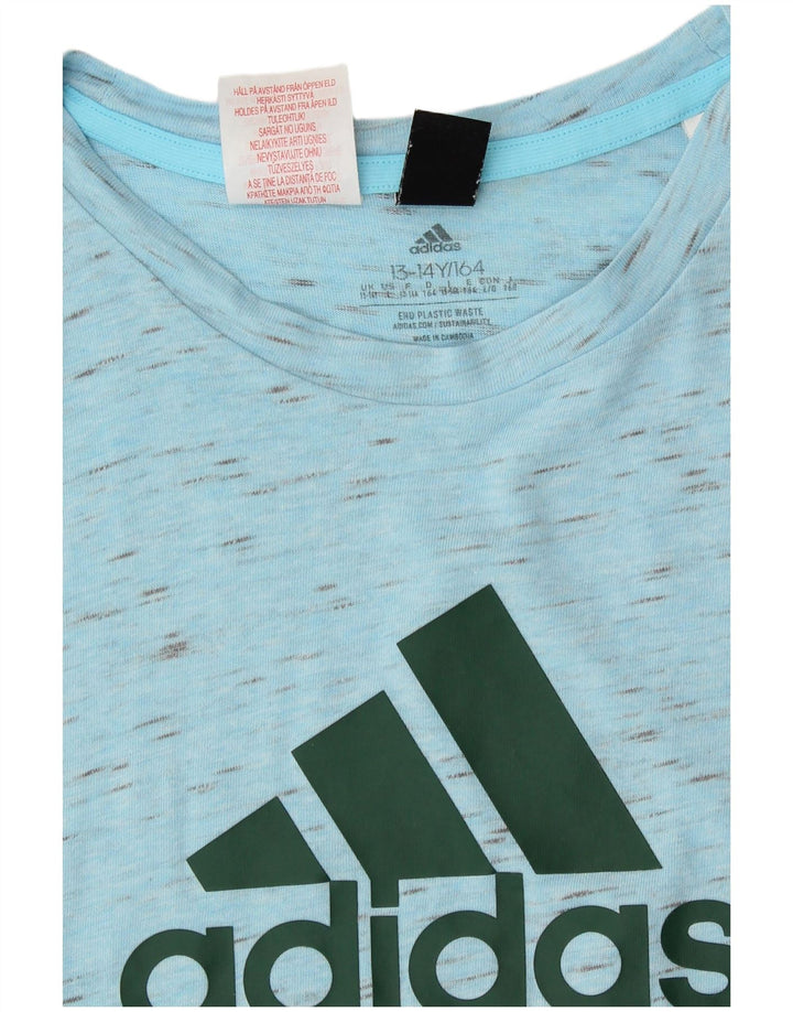 Adidas Boys Graphic T-Shirt Top 13-14 ετών, μπλε βαμβακερό