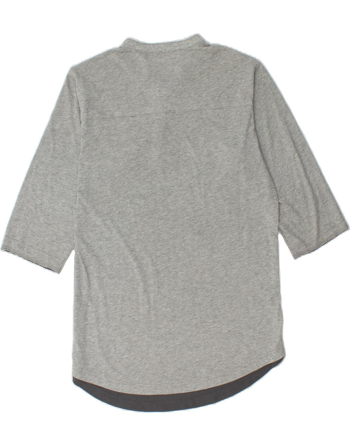 NIKE Womens Longline 3/4 Sleeve T-Shirt Top UK 14 Medium Grey Vintage Nike and Second-Hand Nike from Messina Hembry 