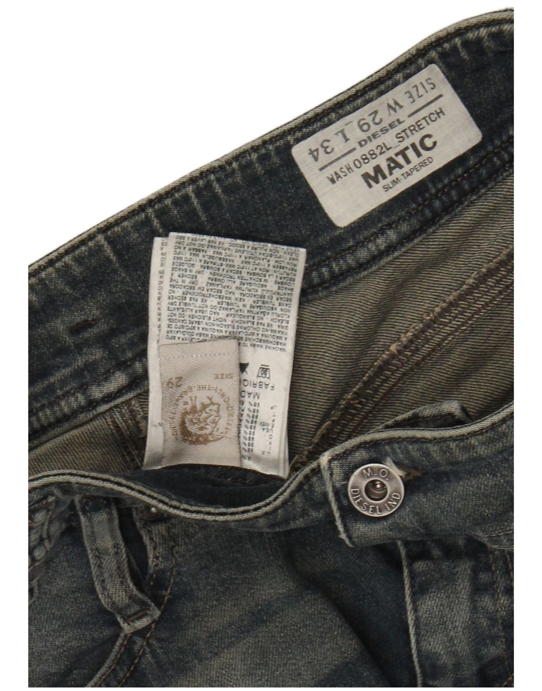 Γυναικεία DIESEL Matic Acid Wash Slim κωνικό τζιν W29 L29 μπλε βαμβακερό
