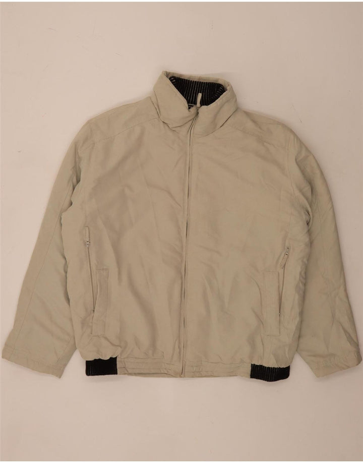 Vintage Ανδρικό Bomber Jacket UK 42 XL Beige Colourblock Polyester