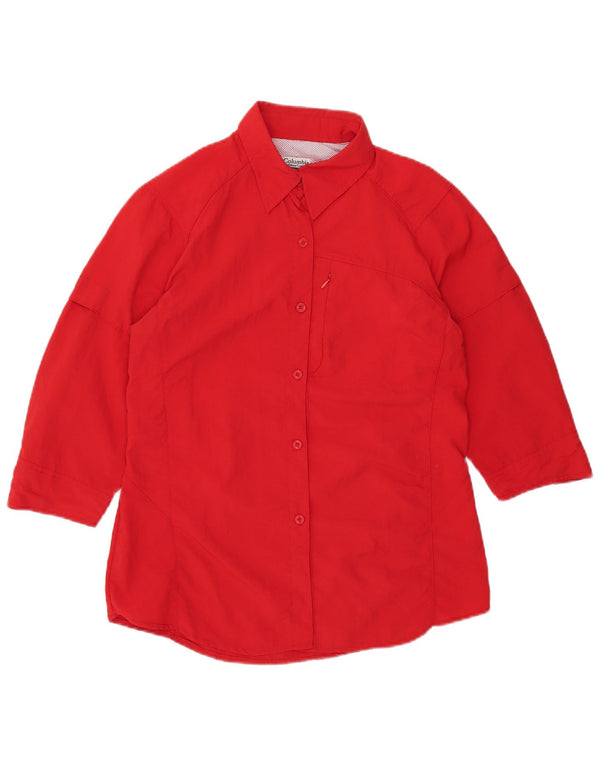 Columbia Γυναικείο πουκάμισο 3/4 μανίκι UK 18 XL κόκκινο νάιλον