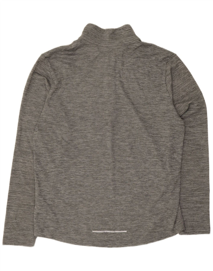 Ανδρική φόρμα Nike Dri Fit με φερμουάρ πουλόβερ με φόρμα με μεγάλο γκρι χρώμα