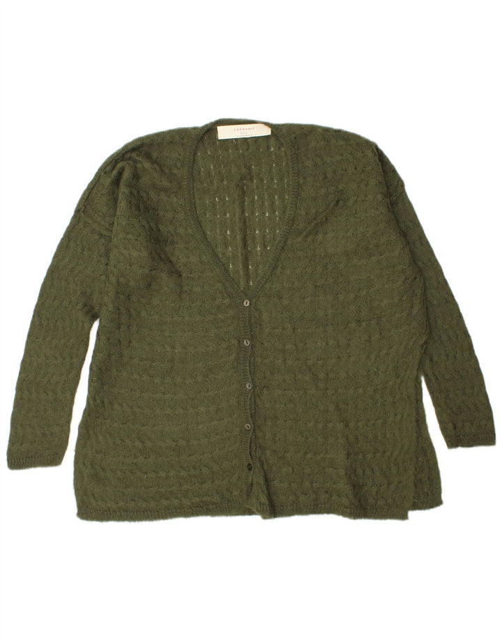 Zara Γυναικείο πουλόβερ με ζακέτα UK 14 Medium Green