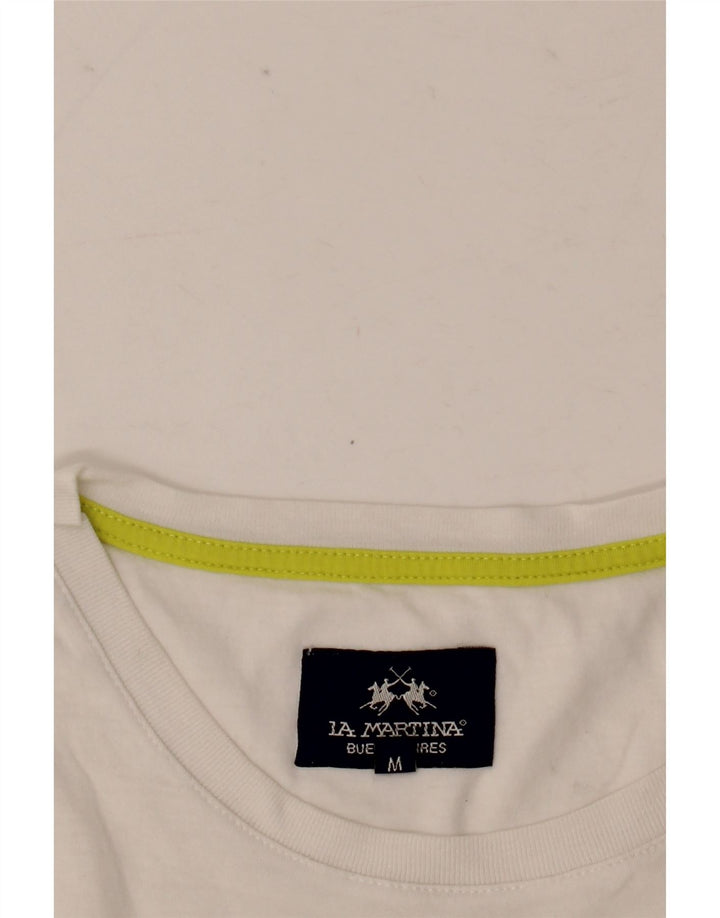 Ανδρικό γραφικό T-Shirt La Martina Top Medium White