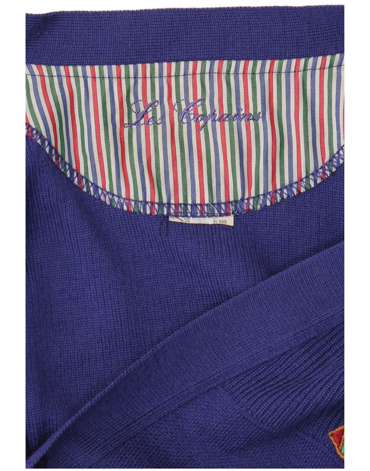 Ανδρικό πουλόβερ ζακέτα LES COPAINS Μεγάλο Μπλε