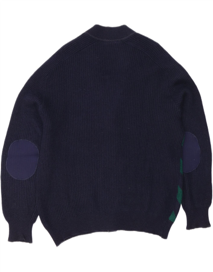 Vintage Ανδρικό πουλόβερ Ζακέτα XL Navy Blue ριγέ