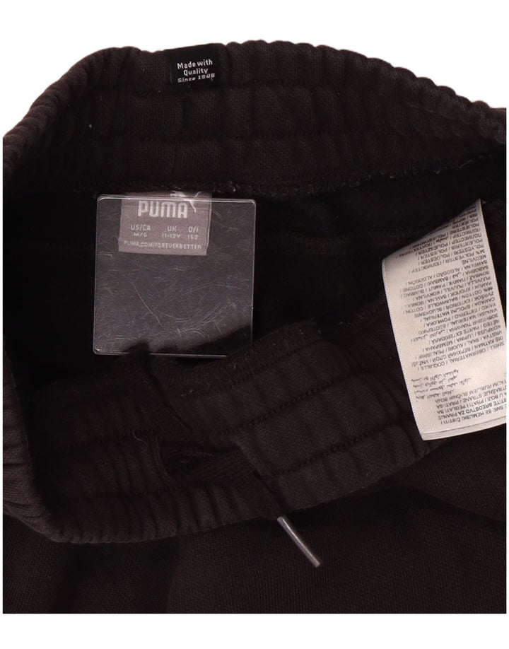 Puma Boys αθλητική φόρμα παντελόνι Joggers 11-12 ετών Μαύρο βαμβακερό