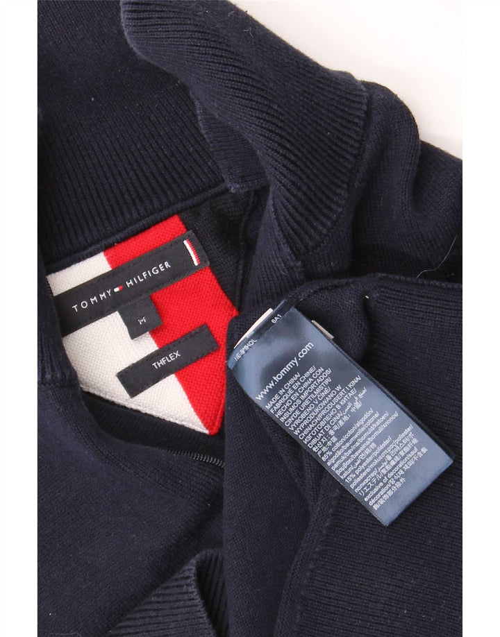 Ανδρικό πουλόβερ με φερμουάρ Tommy Hilfiger με μεσαίο μπλε χρώμα