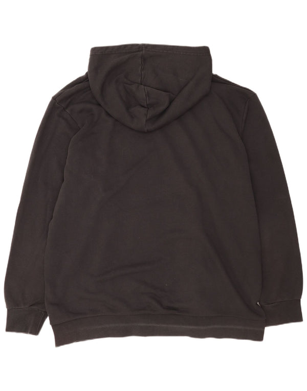 Ανδρικό γραφικό κουκούλα Adidas 3XL, μαύρο βαμβακερό