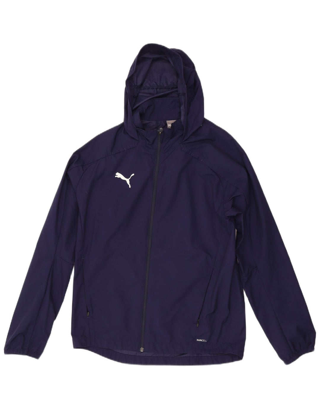 Puma Ανδρικό μπουφάν βροχής με κουκούλα UK 38 Medium Navy Blue Nylon
