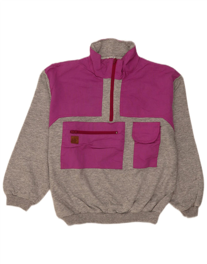 Belfe & Belfe ανδρικό φούτερ με φερμουάρ Jumper IT 52 Large Grey Colourblock