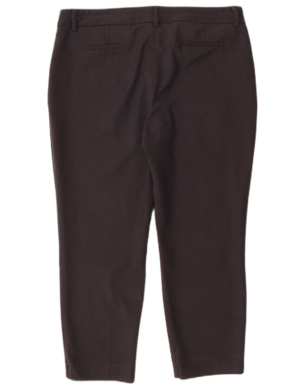 MONSOON Γυναικείο Slim Cropped Παντελόνι UK 16 Large W34 L24 Μαύρο βαμβακερό