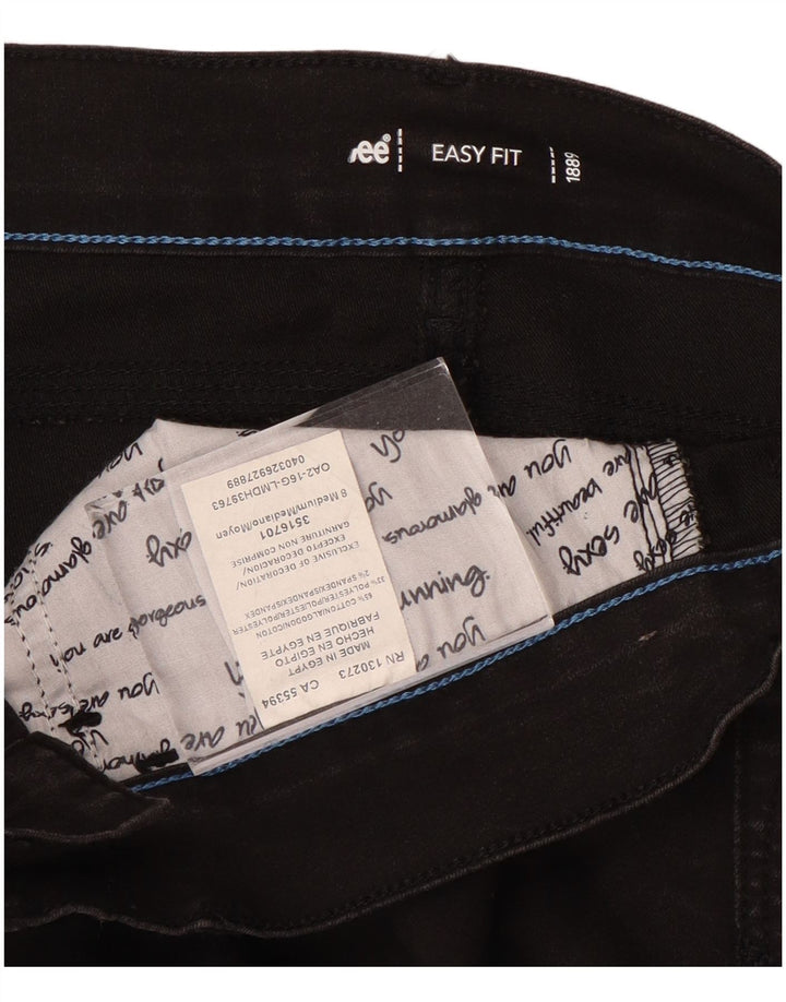 Lee Womens Easy Fit Slim Jeans US 8 Medium W30 L31 Μαύρο βαμβακερό