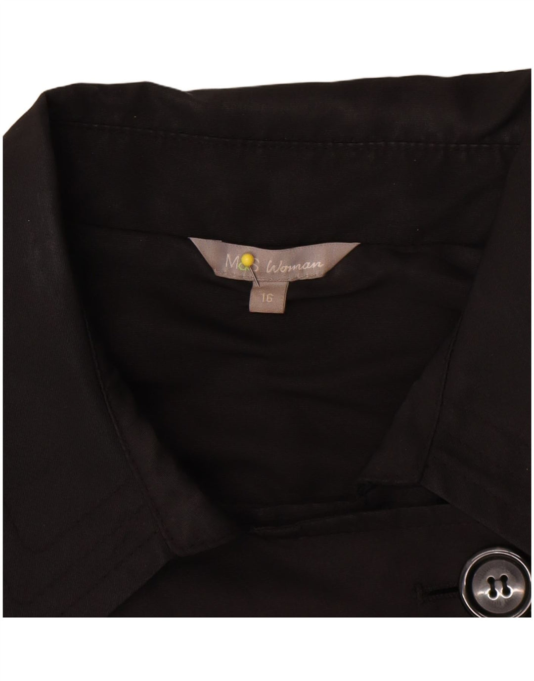 Marks & Spencer Γυναικεία καμπαρντίνα UK 16 Large Black Polyester